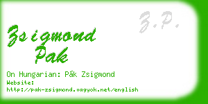 zsigmond pak business card